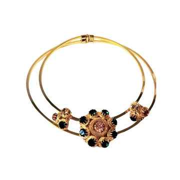 Necklace with Emerald Swaroski Crystsls