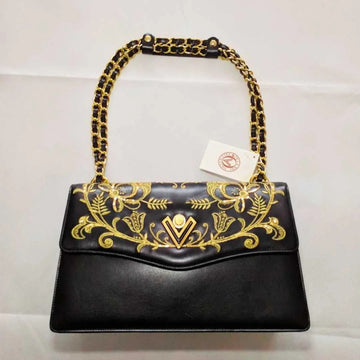 Valentino Orlanidi Leather Handbag – Black