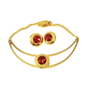 Crystal Spiga Necklace with Crystal Spiga Earrings